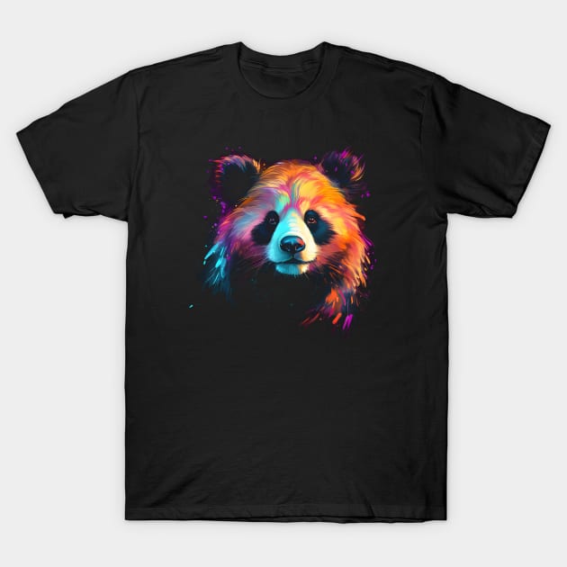 Neon Panda #3 T-Shirt by Everythingiscute